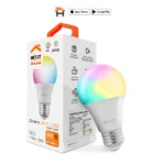 Foco LED inteligente Wi-Fi RGB / 110V / Bombilla A19 / Luz Cálida, Blanca Fría / Nivel De Brillo Ajustable / Control De Voz / 800 lúmenes / NHB-C110