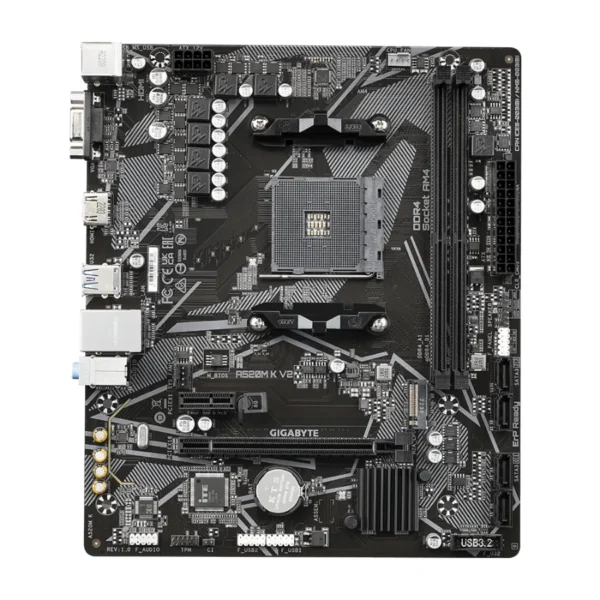 Tarjeta Madre GIGABYTE A520M K V2 / Socket AM4 / 64GB x2 Ddr4 5100MHz / HDMI, VGA / Pcie-3.0 / Micro ATX / USB 3.2 / Ryzen 5000 - Image 2