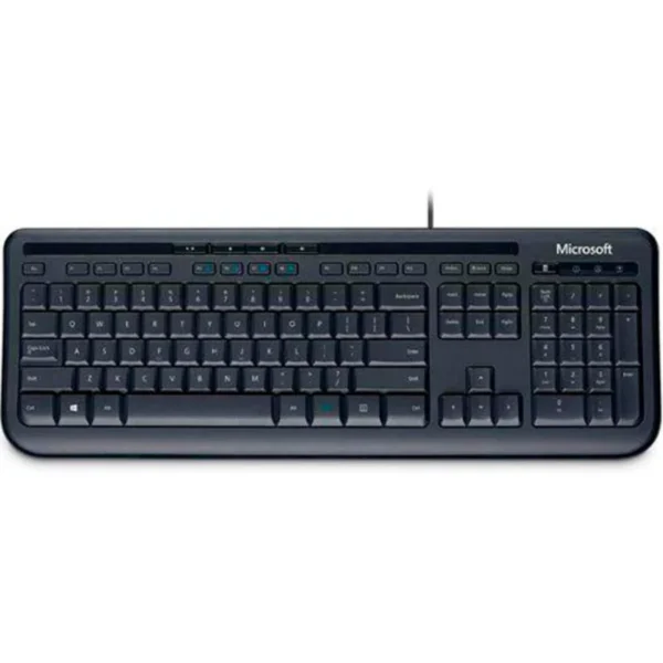 Teclado MICROSOFT WIRED KEYBOARD 600 / Alámbrico / USB / Antiderrames / Negro - Image 2