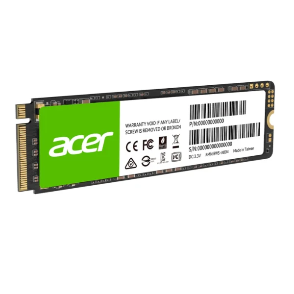 Unidad SSD M.2 NVME ACER FA100 / 1TB / PCIe 3.0 / 2280 / Lectura 3300Mb/S, Escritura 2700Mb/S / ECC / S.M.A.R.T. 4K LDPC / BL.9BWWA.120 - Image 2