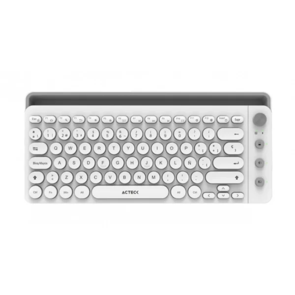 Teclado ACTECK Uny Comp TI685 Elite Series / Inalámbrico / Nano USB 2.4Ghz-Bluetooth / Español / Gris Con Blanco - Image 1