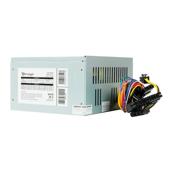 Fuente De Poder VORAGO / 500W / 12V 1.3 / 20+4 Pin / Psu-101 / CABLES CORTOS / Gris - Image 1