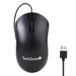 Mouse TECHZONE TZMOU01 / Alambrico / USB / 1000 DPI / 3 botones / Negro