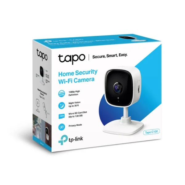 Cámara De Vigilancia TP-LINK IP Tapo C100 / Wifi / 2MP 1080p / Visión Nocturna / Detección De Movimiento / Audio Bidireccional / Blanco / TAPO C100 - Image 2