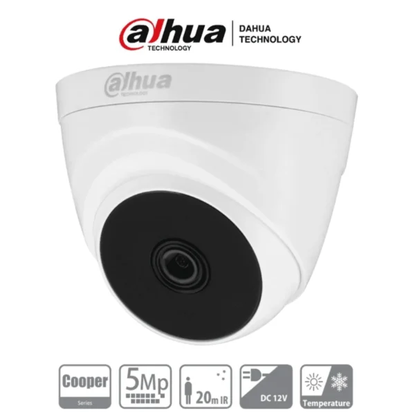 Cámara De Vigilancia DAHUA / Tipo Domo / 5MP / 2.8 mm / Uso Interior / HDCVI-AHD-TVI-CBVS / Visión Nocturna / Negro - Image 2
