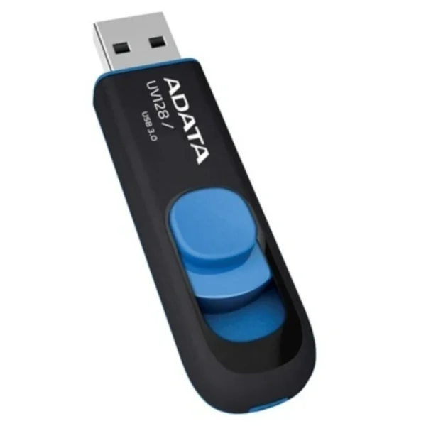 Memoria USB ADATA UV128 / 64GB / Interfaz 3.2 Gen 1 / Negro y Azul / Retráctil / AUV128-64G-RBE - Image 1