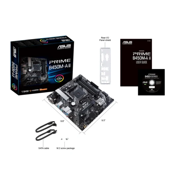 Tarjeta Madre ASUS Prime B450m-A Ii / Am4 / 128GB X4 Ddr4 4400MHz / X6 Sata / x1 M.2 / X1 Pcie 3.0X16 / Hdmi-Dvi-Vga - Image 6