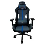 Silla GAME FACTOR CGC650 BL / Tela Y Cuero Sintético / Estructura Metálica / Descansa Brazos 4D / Mecanismo Mariposa / Hasta 150Kg / Negro-Azul