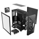 Gabinete ANTEC DF800 FLUX ARGB / ATX / Cristal Templado / 5 Vent. Incluidos / USB 3.0 / Negro - Image 9
