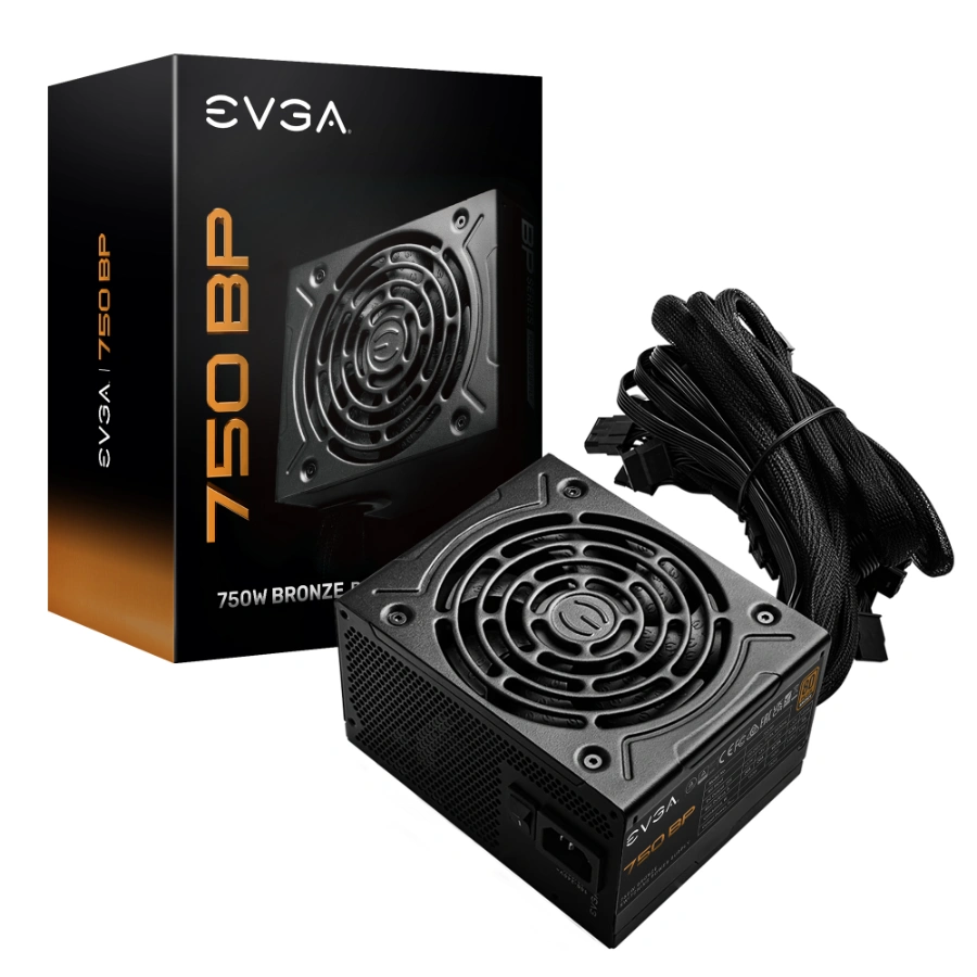 100-BP-0750-K1_XL_1 Fuente De Poder EVGA 750BP / 750W / 80 Plus Bronze / 20+4Pines / Cpu 4+4 / Pci-E 6+2 / Sata / ATX / Negro / 100-BP-0750-K1 - Image 1