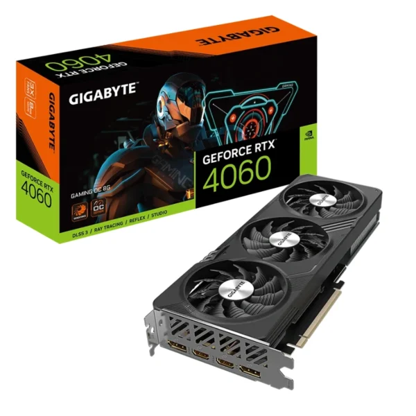 TARJETA DE VIDEO GIGABYTE RTX 4060 GAMING OC 8G / 8GD GDDR6 / 128 bit / Núcleos Cuda 3072 / X2 Hdmi, X2 Dp / PCI Express Gen 4 / X1 8pin / GV-N4060GAMING OC-8GD - Image 1