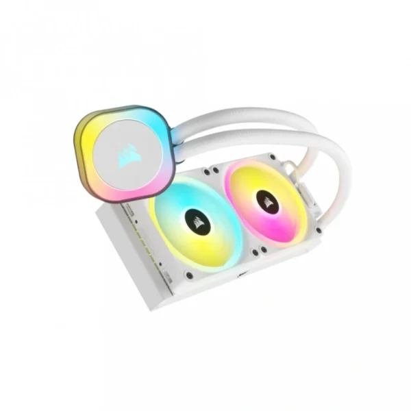 Enfriamiento Liquido AIO CORSAIR ICUE LINK H100I RGB / 240MM / 480 - 2400RPM / 63.1 CFM / Blanco - Image 4