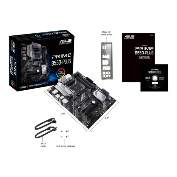 Tarjeta Madre ASUS Prime B550-plus / Socket AM4 / 128GB X4 DDR4 4400Mhz / M.2 PCIe 4.0 / DP, Hdmi, / Usb3.2, Tipo-C / ATX / Aura Sync - Image 6