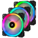 Kit De 3 Ventiladores CORSAIR LL120 RGB / 120MM / 1500 RPM / 43.25 CFM / 24.8 dBA / Negro - Image 3