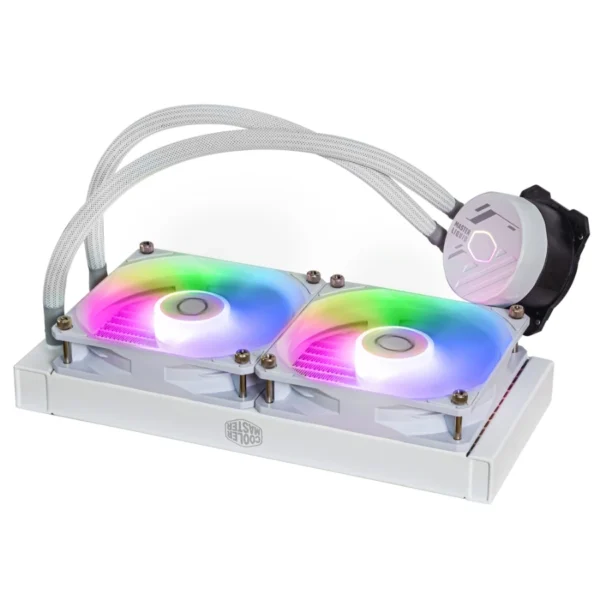 Enfriamiento Liquido AIO COOLER MASTER MASTER LIQUID 240L CORE ARGB / 240MM / 650-1750 RPM / 71.93 CFM / 27.2 dBA / 4Pin 12V, 3Pin 5V / Blanco - Image 4