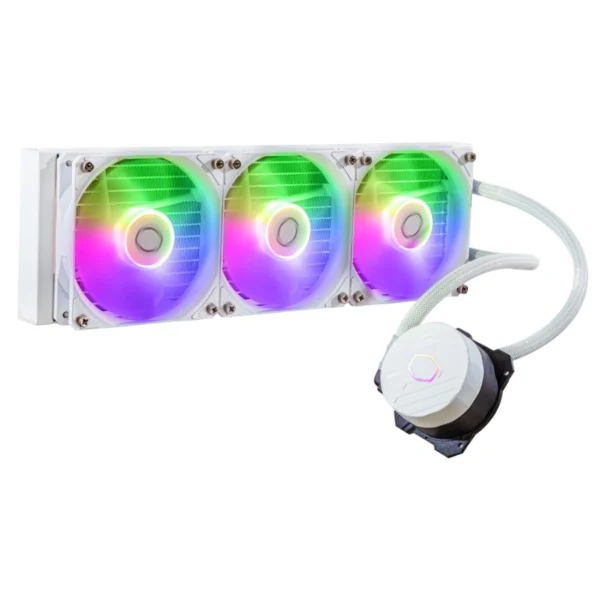 Enfriamiento Liquido AIO COOLER MASTER MASTER LIQUID 360L S / 650-1750 RPM / 71.93 CFM / 27.2 dBA / 4Pin 12V, 3Pin 5V / Blanco - Image 1
