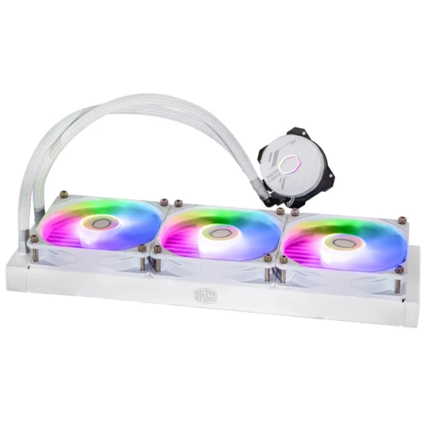 Enfriamiento Liquido AIO COOLER MASTER MASTER LIQUID 360L S / 650-1750 RPM / 71.93 CFM / 27.2 dBA / 4Pin 12V, 3Pin 5V / Blanco - Image 3