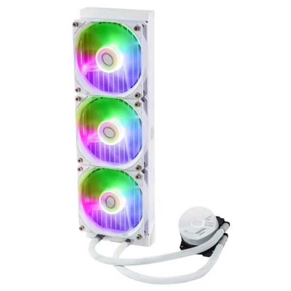 Enfriamiento Liquido AIO COOLER MASTER MASTER LIQUID 360L S / 650-1750 RPM / 71.93 CFM / 27.2 dBA / 4Pin 12V, 3Pin 5V / Blanco - Image 4