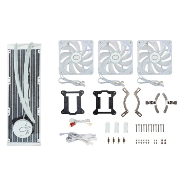 Enfriamiento Liquido AIO COOLER MASTER MASTER LIQUID 360L S / 650-1750 RPM / 71.93 CFM / 27.2 dBA / 4Pin 12V, 3Pin 5V / Blanco - Image 6