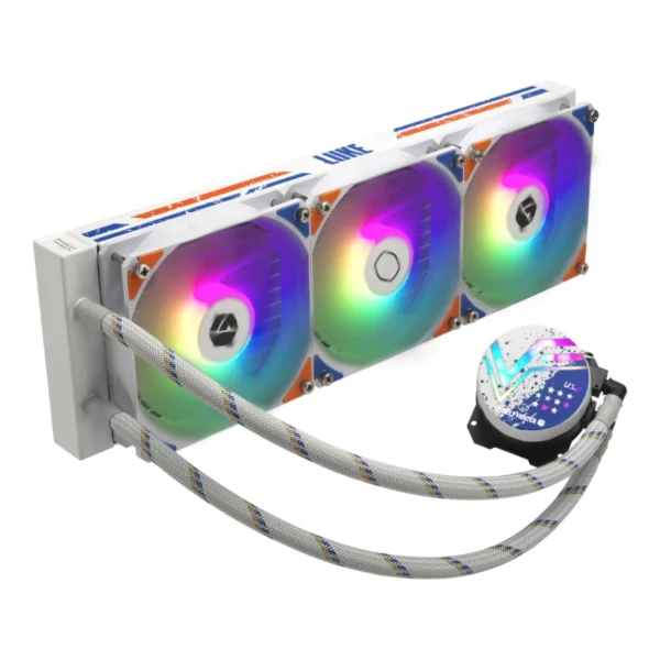 Enfriamiento Liquido AIO COOLER MASTER 360L CORE STREET FIGHTER 6 LUKE / 360MM / 650-1750 RPM / 71.93 CFM / 27.2 dBA / 4Pin 12V, 3Pin 5V / Edición Especial - Image 1