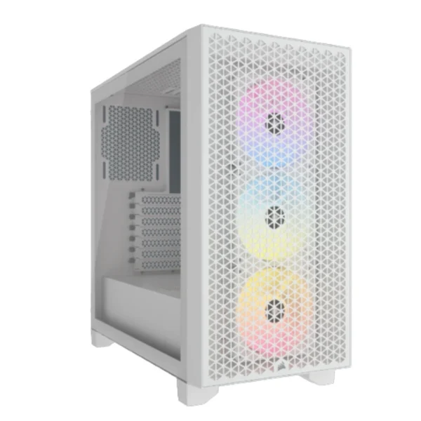 Gabinete CORSAIR 3000D AIRFLOW RGB / ATX / Cristal Templado / 3 Vent. Incluidos / USB 3.2 / Adaptador ARGB Incluido / Blanco - Image 2