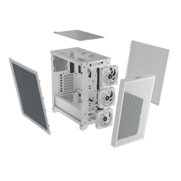Gabinete CORSAIR 3000D AIRFLOW RGB / ATX / Cristal Templado / 3 Vent. Incluidos / USB 3.2 / Adaptador ARGB Incluido / Blanco - Image 11