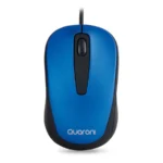 Mouse Óptico QUARONI / Alámbrico / USB / 1200Dpi / Cable 1.2Mts / Color Azul Con Negro