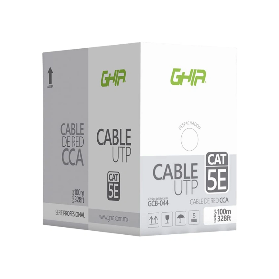 Cable Utp Ghia Gcb 044 Cat 5e Calibre 24 Awg Certificación Ce 