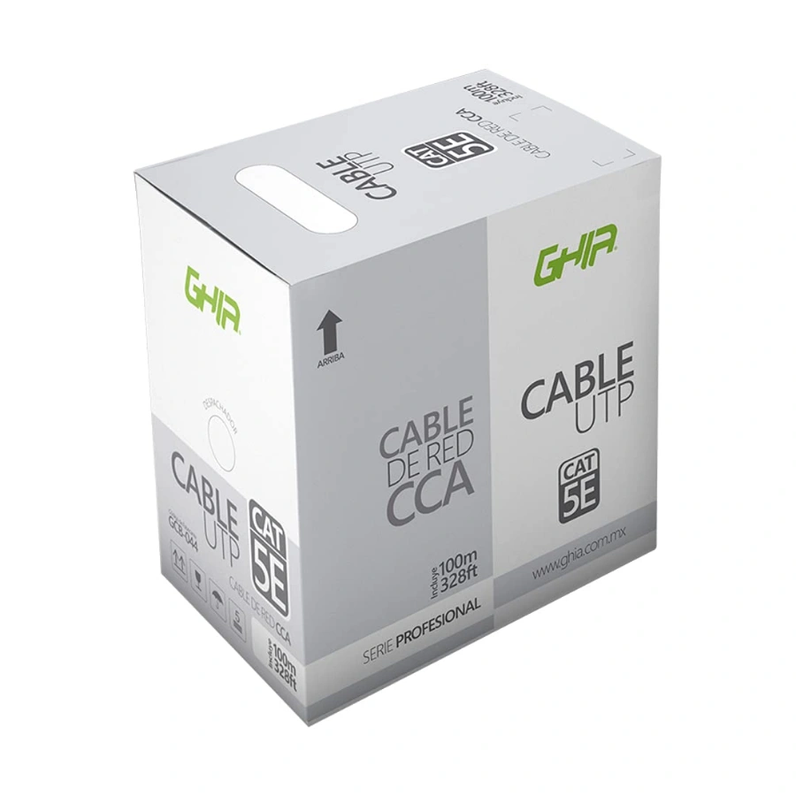 Cable Utp Ghia Gcb 044 Cat 5e Calibre 24 Awg Certificación Ce 