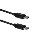 Cable VORAGO CAB-124 / Usb Tipo C - Usb Tipo C / 1 Metro / Carga Rápida / Cobre Estañado / Negro / CAB-124-BK - Imagen 3