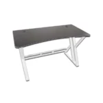 Escritorio MODAMOB GT009 Milan / Forma Z / 120cm X 61cm X 73cm / Superficie Negra / Estructura Metal Blanco - Image 2