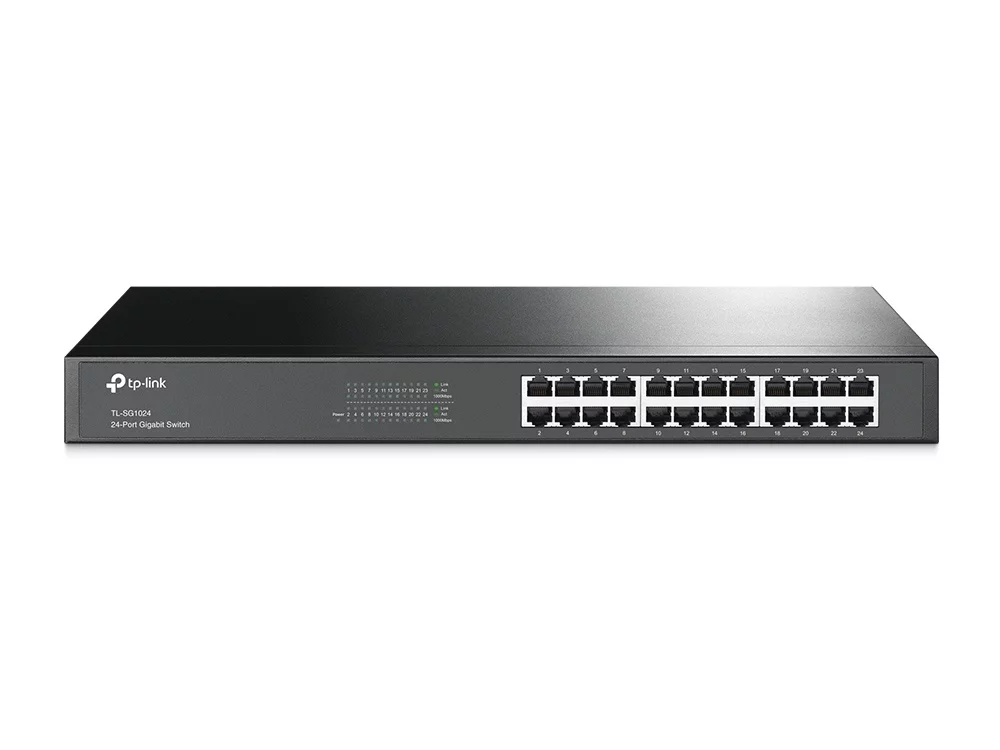 CP-TP-LINK-TL-SG1024-1 Switch Tp-Link Tl-Sg1024 / 24 Puertos MDI-MDIX / Rj45 Gigabit 10, 100, 1000 / No Administrable / Rack 19 Pulgadas / 1000Mbps - Imagen 1
