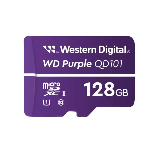 Micro SDXC Flash WESTERN DIGITAL Purple SC QD101 / 128GB / Clase 10 / 3D NAND / Color Purpura - Image 1