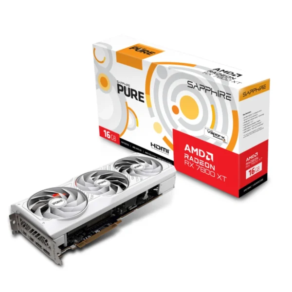 Tarjeta De Video SAPPHIRE PURE RADEON RX 7800 XT / 16GB GDDR6 / 256Bit / Hasta 2475MHz / X2 HDMI, X2 Dp / PCI-Express 4.0 / X2 8Pines - Image 2