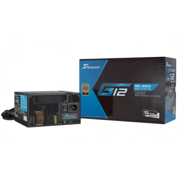 Fuente De Poder SEASONIC G12 GC / 850W / 80 Plus Gold / 24Pin / Cpu 4+4 / Pci-E 6+2 / Sata / Molex / Negro - Image 1