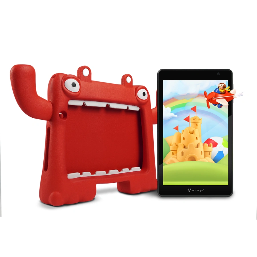 PAD-8-KIDS-RD-00 Tablet Para Niños VORAGO PAD-8-KIDS / Quadcore 2Ghz / 8” / Android 13 / Memoria Ram 4GB / Almacenamiento 64GB / Wifi / Bluetooth / Funda Roja - Image 1
