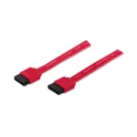 Cable SATA MANHATTAN 340700 / 7 Pines Macho A Macho / 50CM / 26 AWG / Rojo Con Negro - Image 2