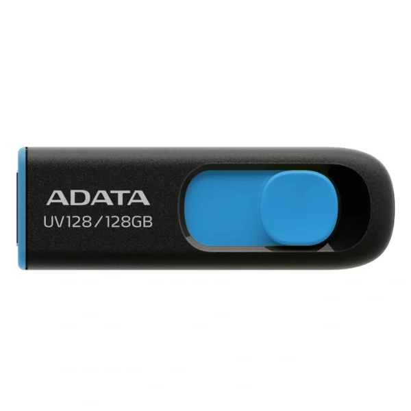 Memoria USB ADATA UV128 / 128GB / USB 3.2 / Deslizante / Negro Con Azul - Image 1