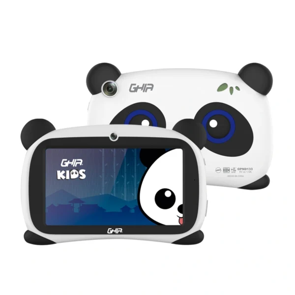 Tablet GHIA Panda 7” / A133 Quad Core / Android 11 Go / RAM 2GB / Almacenamiento 32GB / Wifi / Bluetooth / Frontal 0.3MP, Trasera 2MP / Negro Con Blanco - Image 3