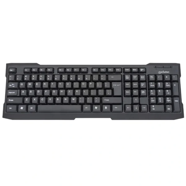 Teclado MANHATTAN 175708 / Estándar / Alámbrico / USB / Cable de 1.2mts / Negro - Image 1