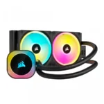 Enfriamiento Liquido AIO CORSAIR ICUE LINK H100I RGB / 240MM / AMD, Intel / 480 - 2400RPM / 63.1 CFM / Negro