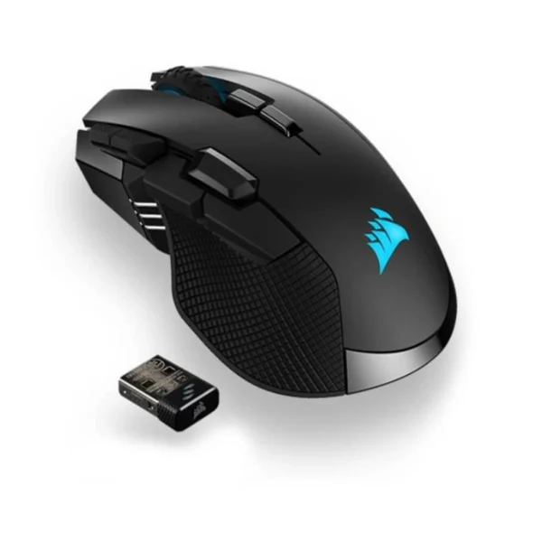 Mouse Gamer CORSAIR IRONCLAW RGB WIRELESS / 18000 Dpi / Alambrico-Inalámbrico / Tecnología Slipstream, Bluetooth, USB / Negro - Image 4