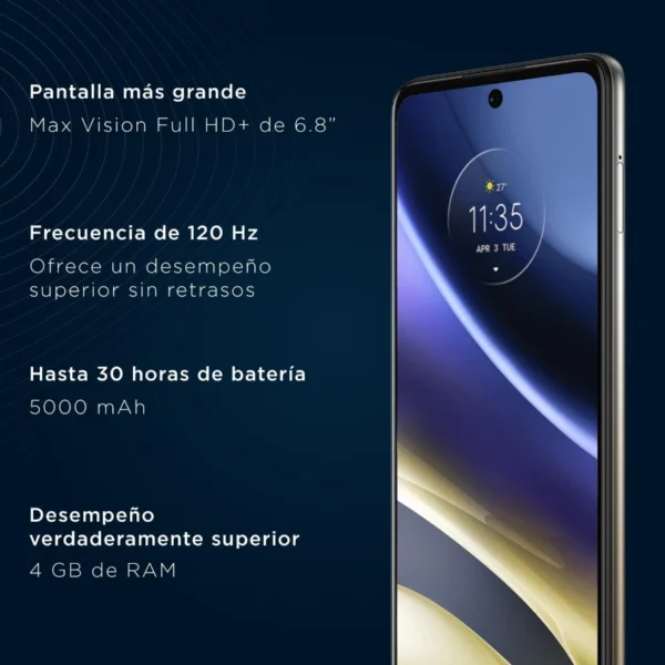 Smartphone MOTOROLA G51 5G / 6.8" / Almacenamiento 128GB / Memoria Ram 4GB / Cámara 50MP+8MP+2MP/13MP / Snapdragon 480+ / Android 11 / Dorado - Image 3