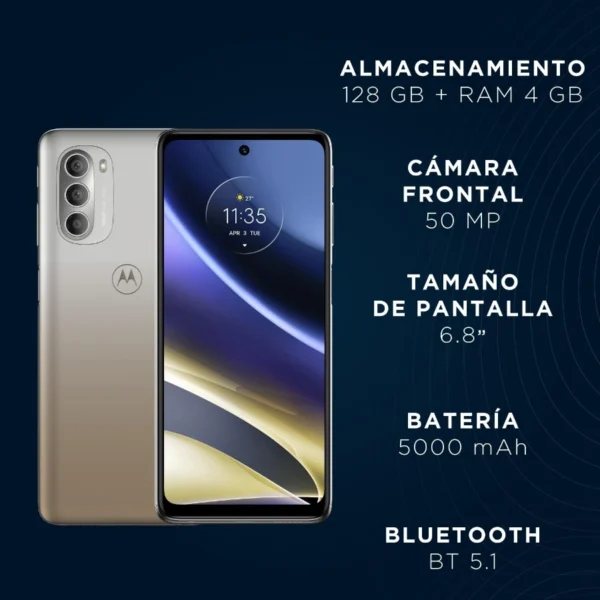 Smartphone MOTOROLA G51 5G / 6.8" / Almacenamiento 128GB / Memoria Ram 4GB / Cámara 50MP+8MP+2MP/13MP / Snapdragon 480+ / Android 11 / Dorado - Image 2