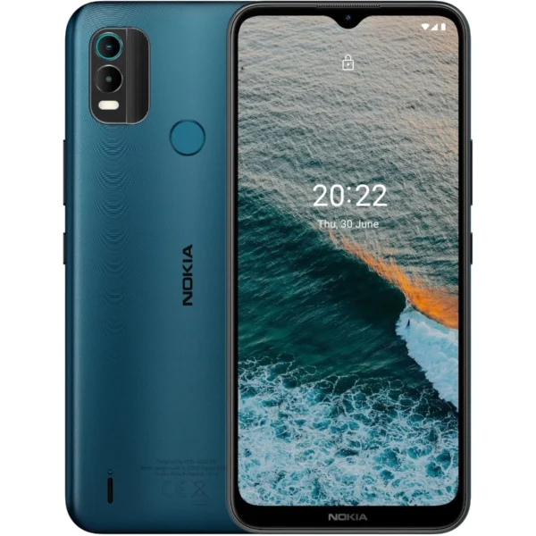 Smartphone NOKIA C21 PLUS / 6.51" / Octa-Core / Almacenamiento 64GB / Ram 2GB / Cámara 13MP+2MP/5MP / Android 11 / Desbloqueo facial / Huella / Cian Oscuro - Image 1