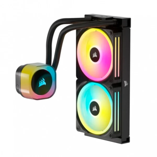 Enfriamiento Liquido AIO CORSAIR ICUE LINK H100I RGB / 240MM / AMD, Intel / 480 - 2400RPM / 63.1 CFM / Negro - Image 2