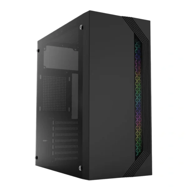 Gabinete ACTECK VIKEN GM434 RGB / Micro ATX / Cristal Templado / Incluye Fuente 500W / Usb 2.0 / No Incluye Vent. / Negro - Image 2
