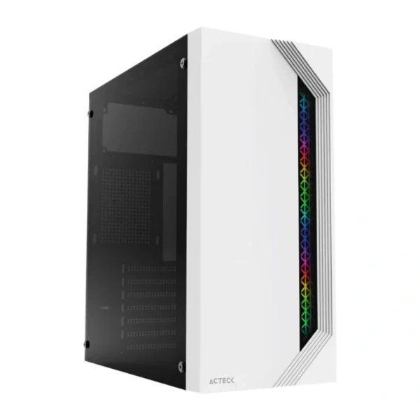 Gabinete ACTECK VIKEN GM434 RGB / Micro ATX / Cristal Templado / Incluye Fuente 500W / Usb 2.0 / No Incluye Vent. / Blanco - Image 2