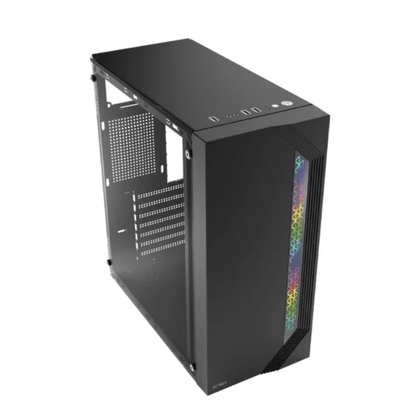 Gabinete ACTECK VIKEN GM434 RGB / Micro ATX / Cristal Templado / Incluye Fuente 500W / Usb 2.0 / No Incluye Vent. / Negro - Image 4