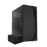 Gabinete ACTECK VIKEN GM434 RGB / Micro ATX / Cristal Templado / Incluye Fuente 500W / Usb 2.0 / No Incluye Vent. / Negro